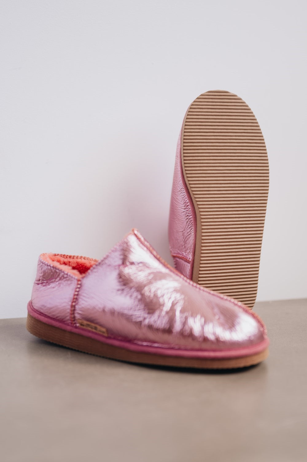 womens Sheepskin Slippers pink