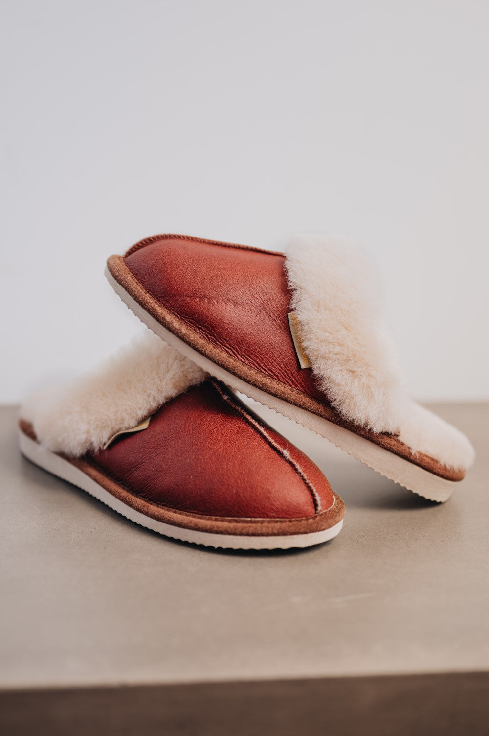 Womens Sheepskin Slipper with sole Slip on
