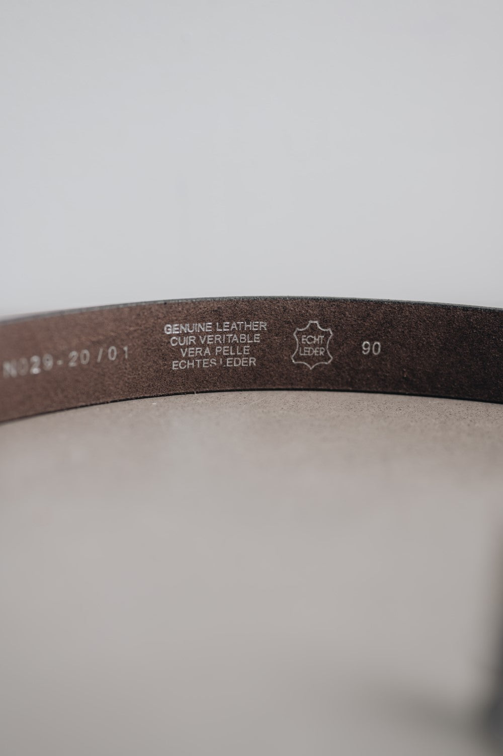 - one piece not cardboard. Full Grain Leather Belt