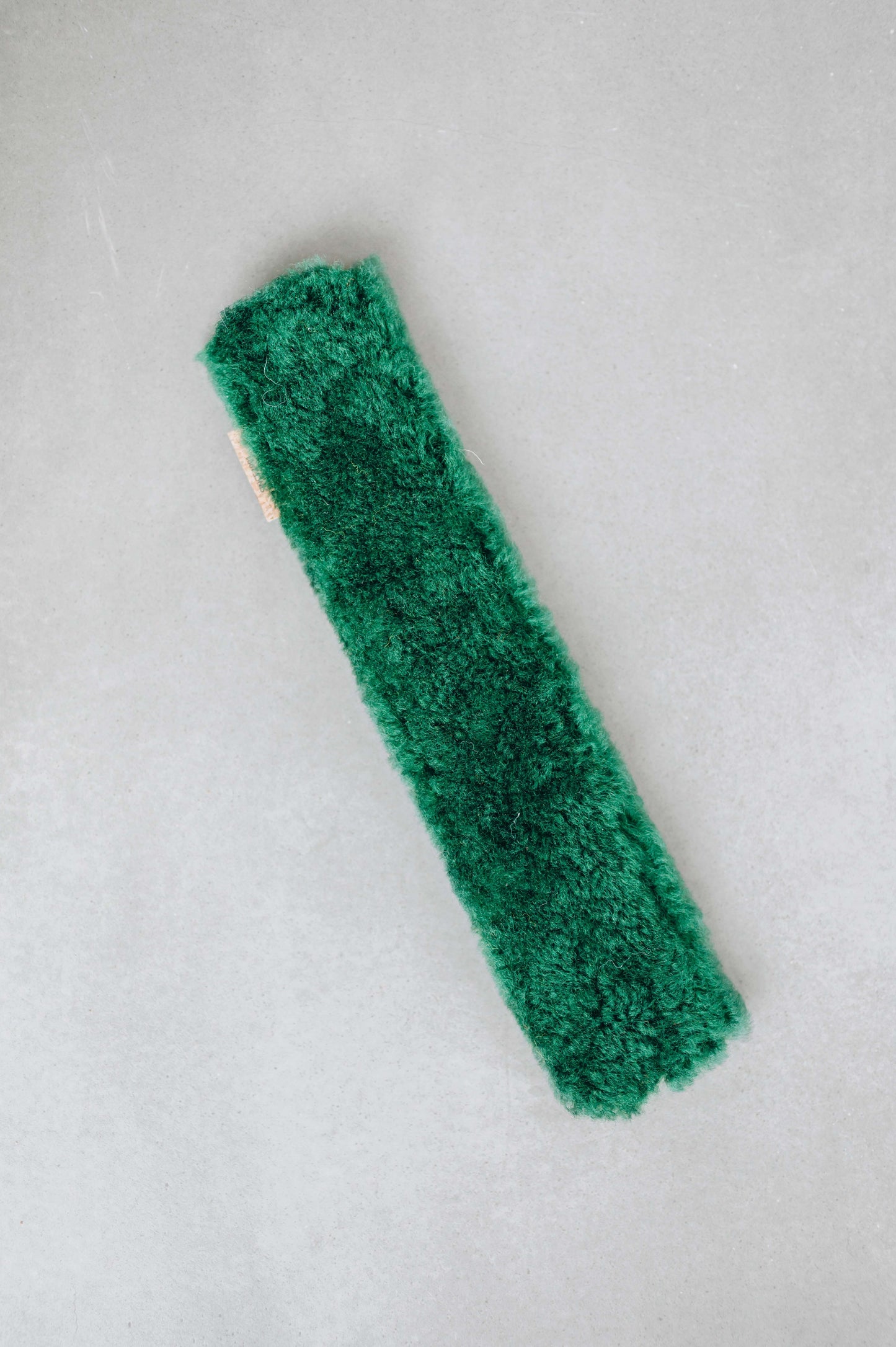Sheepskin Seat belt cover Green
