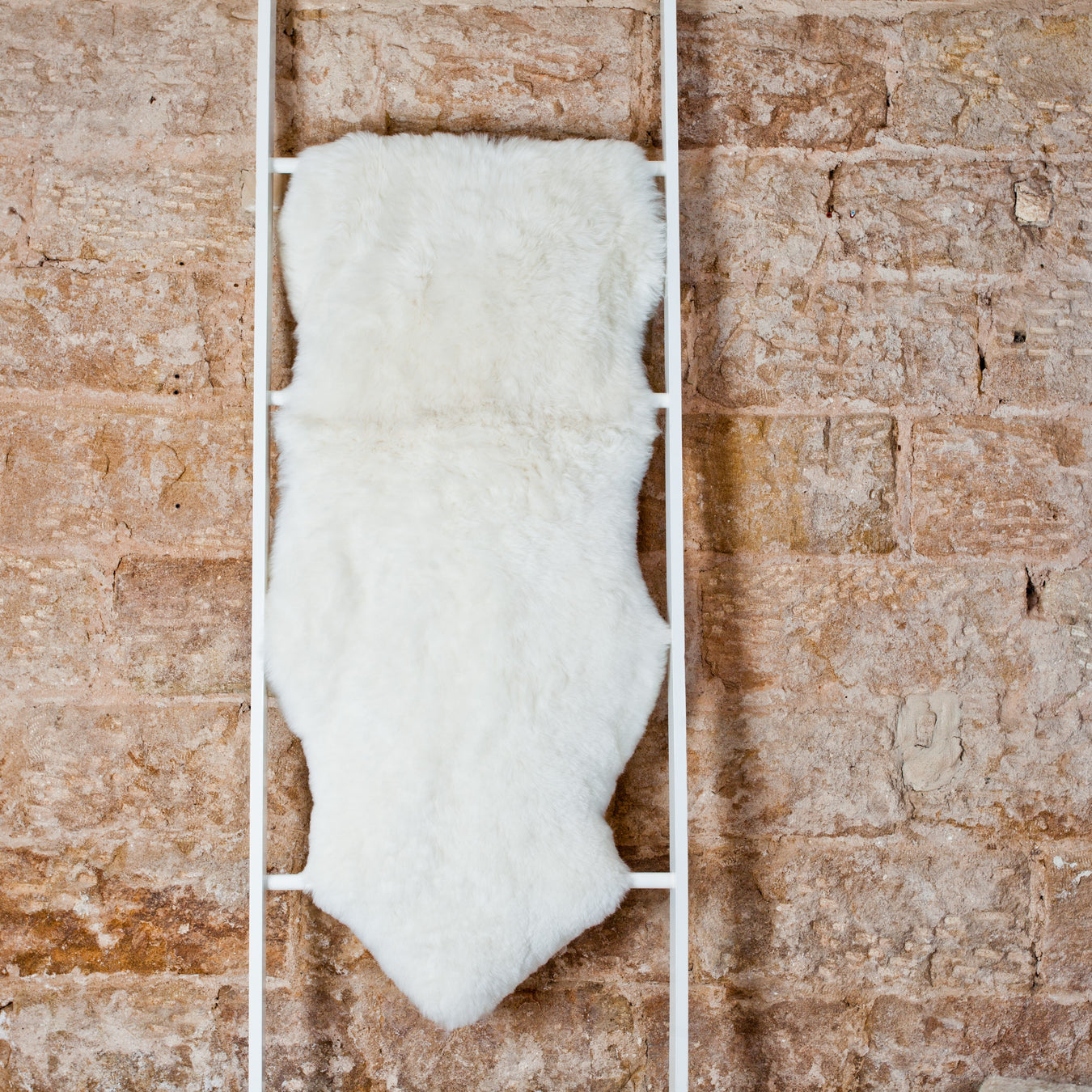 natural white icelandic double sheepskin rug by westmorland sheepskins
