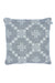 St David's Cross Cushion in White and Silver Grey. Fabric woven and made in South Wales by Melin Tregwynt. Reverse side.