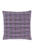Melin Tregwnt Woven Wool Cushion in a dark purple with lilac and grey Vintage Rose repeat pattern - Reverse