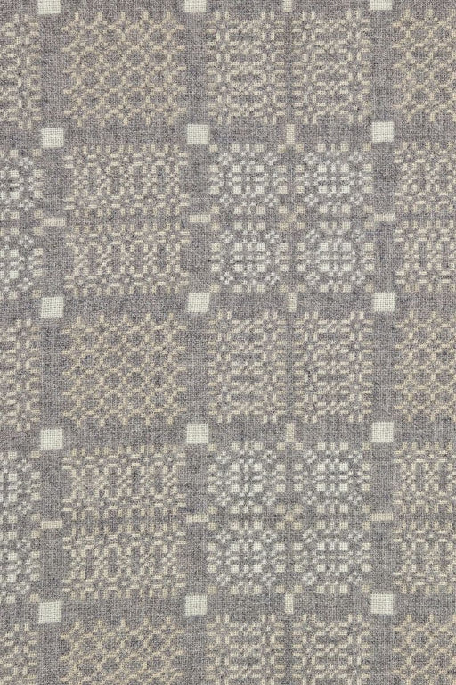 Melin Tregwynt Baby Blanket in the Silver Knot Garden repeat pattern - Front