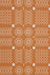 Melin Tregwynt Wool throw with an orange and white woven Knot Garden pattern - front