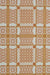 Melin Tregwynt Wool throw with an orange and white woven Knot Garden pattern - reverse