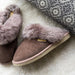 Womens Grey Mule Sheepskin slippers