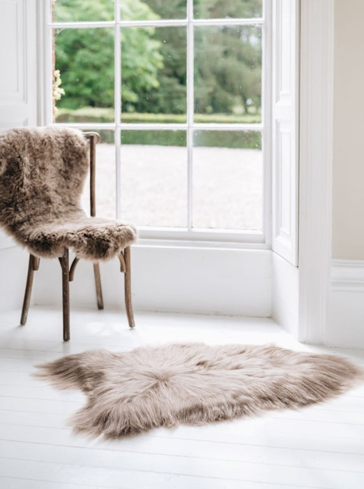 Taupe Long & Short Haired Icelandic Sheepskin Rug