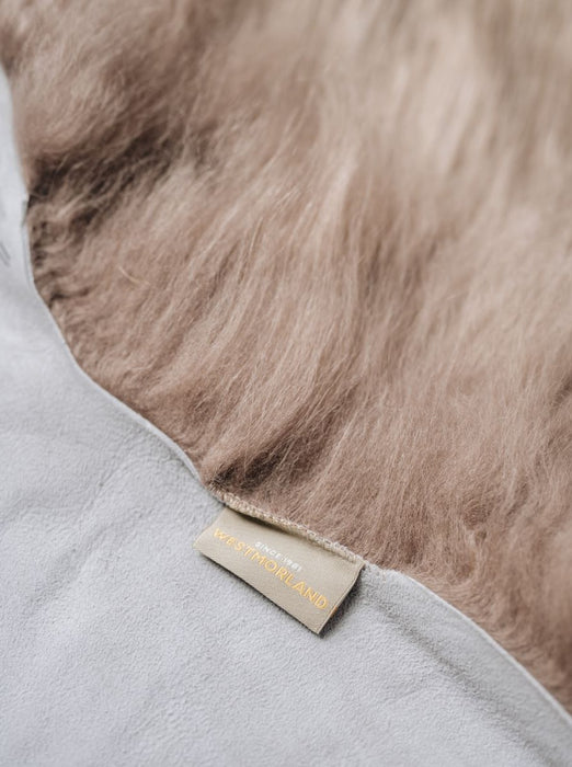 Taupe Long Haired Icelandic Sheepskin Rug - Detail