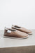 Women's Sheepskin Slippers Sophia in walnut brown. soft sole shearling 