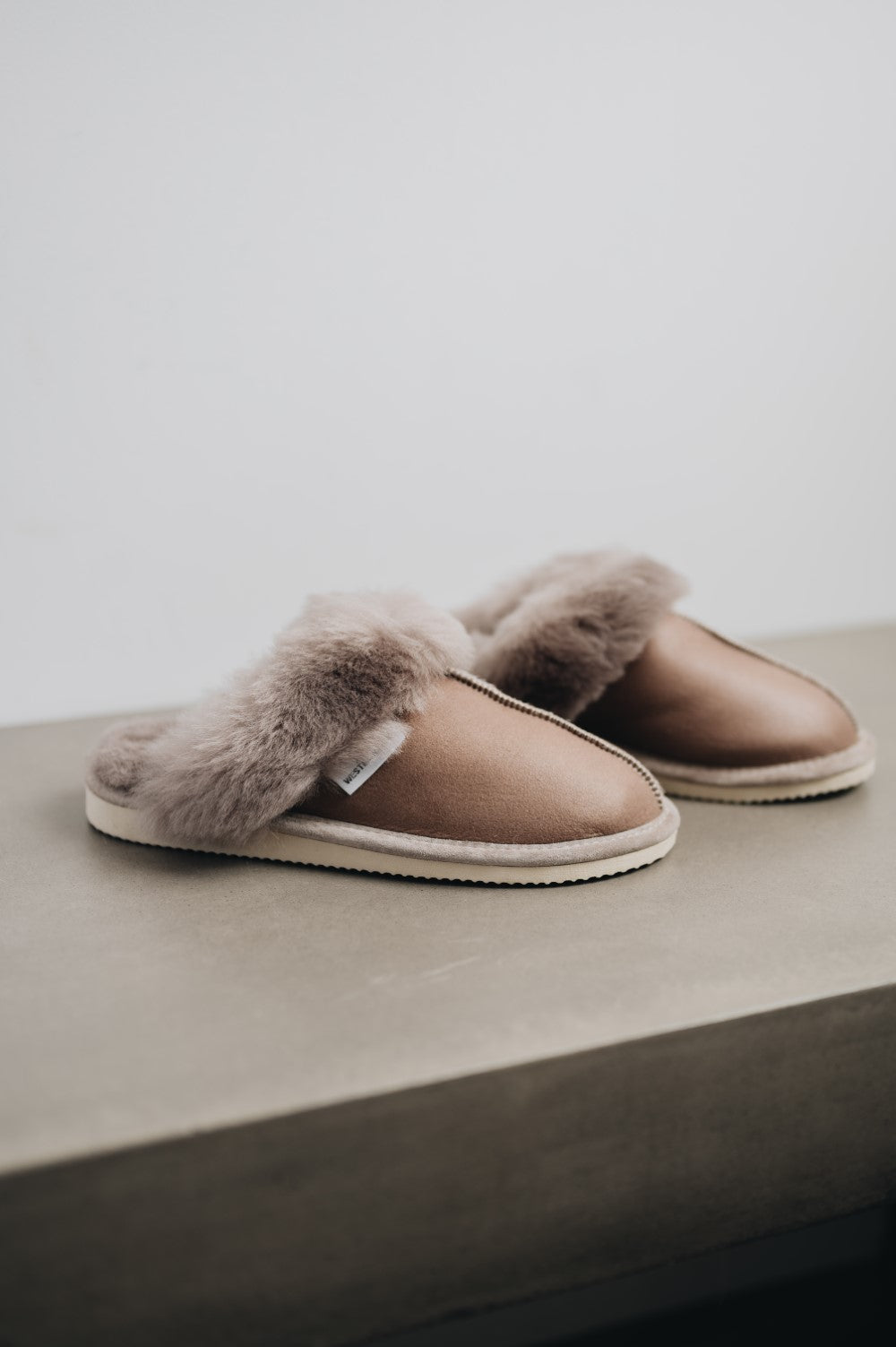Sheepskin Slippers With Sole Slip on for women