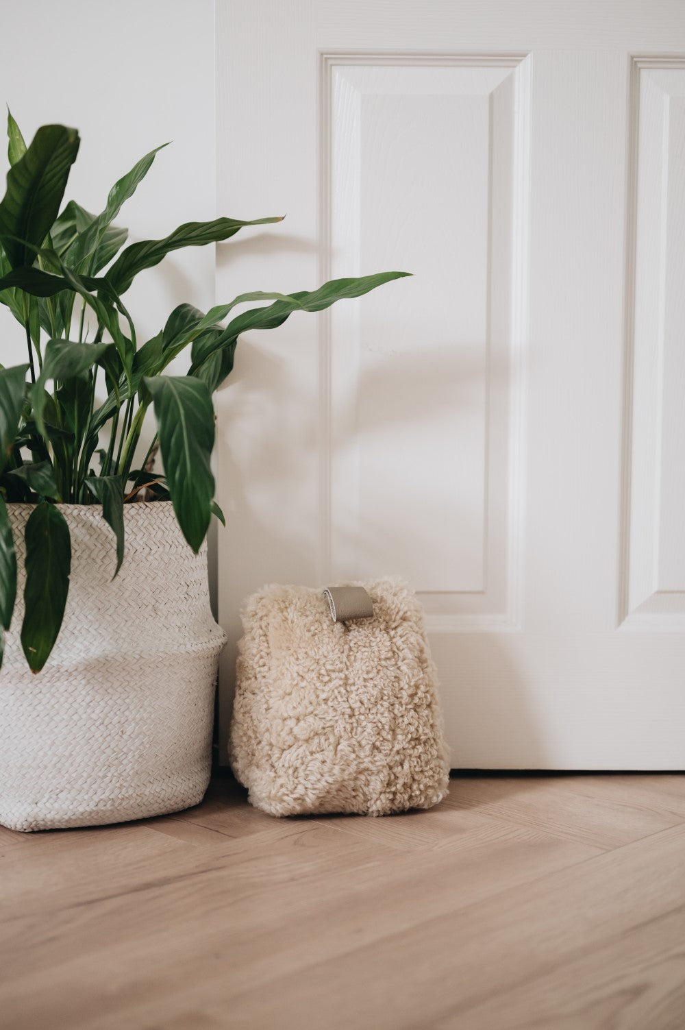 Sheepskin Door stop with 2025 gift of the year logo on.