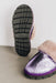 purple shiny slippers
