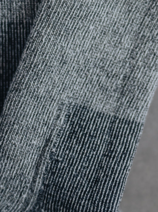 Close-up of a textured merino wool walking sock.