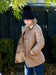 Westmorland Sheepkin Women's Soft Light Brown duffle Coat, with collar.