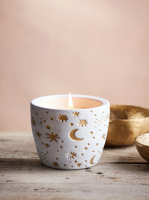 Inspiritus White Celestial Pot Candle from St. Eval