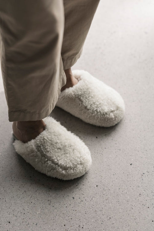 Jenny Shepherd of Sweden Womens Sheepskin Fluffy Slippers Westmorland Sheepskins