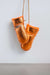 Metallic Orange Sheepskin Mittens for baby