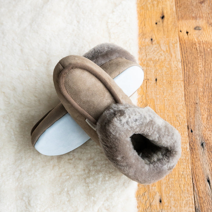 Moa Soft Soled Sheepskins Slipper from shepherd in a grey colour