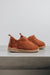 Rust coloured ankle-high men’s sheepskin slipper - Henry profile view