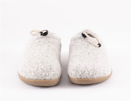 Wool slippers for women grey