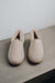 Vanilla coloured loafer style sheepskin slipper - Tilly front on view