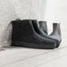 Grey Wool Men's Slippers from Shepherd of Sweden. A grey boot style with a hard sole.