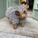 Paloma Grey and Oak Ewemoo Sheep Shaped Footstool.