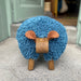 Bluestone and Oak Ewemoo Sheep Shaped Footstool.