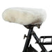 Cream Wide Sheepskin Bike Seat Cover.