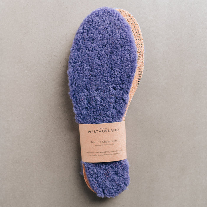 Lilac Purple AW22 Sheepskin and Cork Cuttable Insoles.