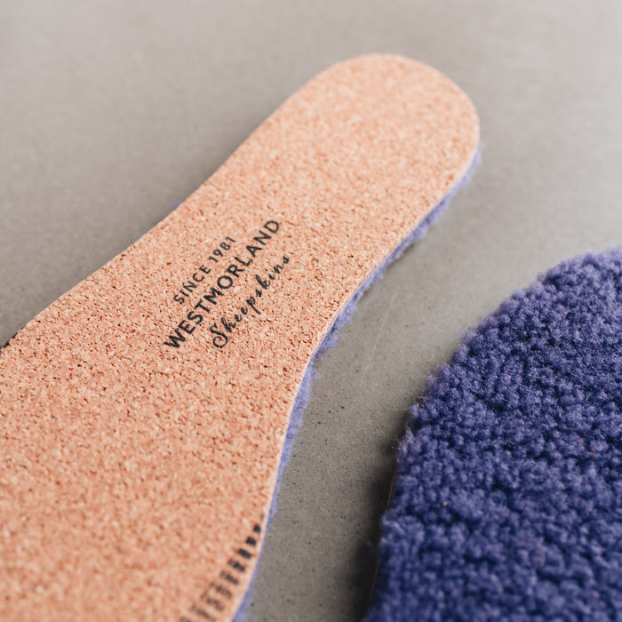 Lilac Purple AW22 Sheepskin and Cork Cuttable Insoles.