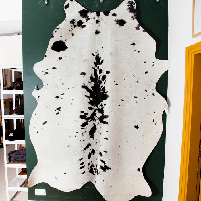 cowhide white and black spotted