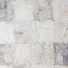 Close up of Patchwork Sheepskin White Icelandic Rug.