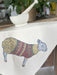 Wooley Jumper, illustrated Sheep in a jumper tea towel, designed by Ellie May.