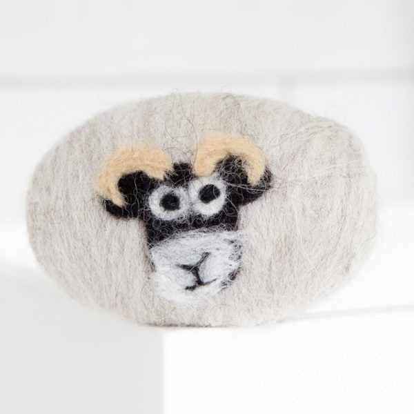 Swaledale Felted wool Covered Lanolin Soap from Little Beau Sheep