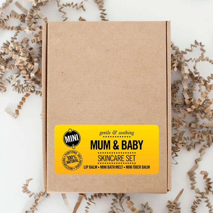 Mum and Baby Gentle and Soothing Skincare Set. Our tiny bees.