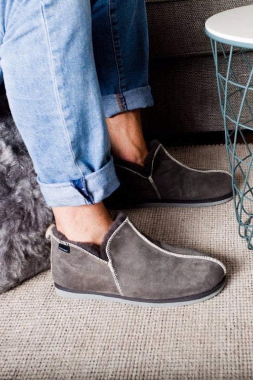 Shepherd Of Sweden Men's Sheepskins Slippers (Andy- Asphalt)