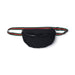 Saki Sheepskin Bumbag in Black. Features colourful strap and black zippable front.