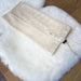 Sheepskin Baby Stroller Liner in White. Comes in mesh cotton bag.