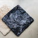 Oatmeal and Black Smoke Square Waste Less Sheepskin Padded Seat Pad.