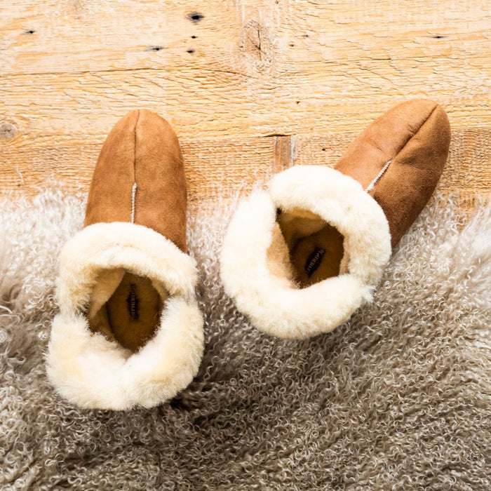 view form the top of Mariette Soft Soled women's sheepskin Boot Slippers from Shepherd of Sweden