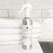 Little Beau Sheep Linen Spray in a silver bottle with a spray nozzle.