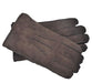 Men's Handsewn Sheepskin Gloves in Dark Brown.