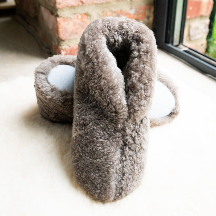 ULLA (stone) full sheepskin boot slipper by Shepherd of Sweden