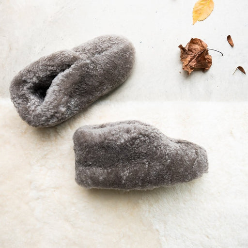 ULLA (stone) full sheepskin boot slipper by Shepherd of Sweden