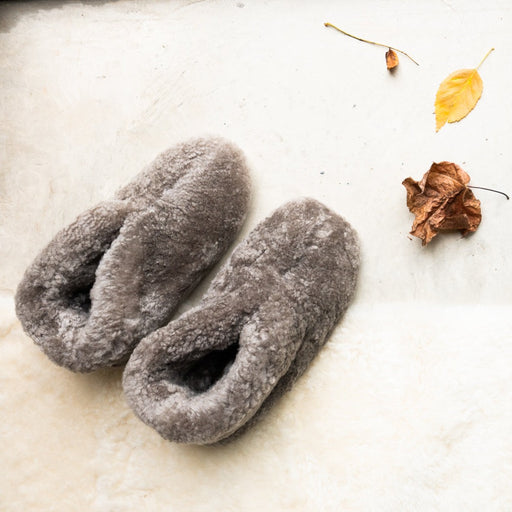 ULLA (stone) full sheepskin boot slipper by Shepherd of Sweden