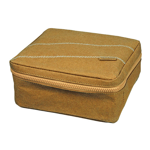Tan On The Road Toiletry Bag Long Stay from Zuperzozial. Paper material zippable wash bag.