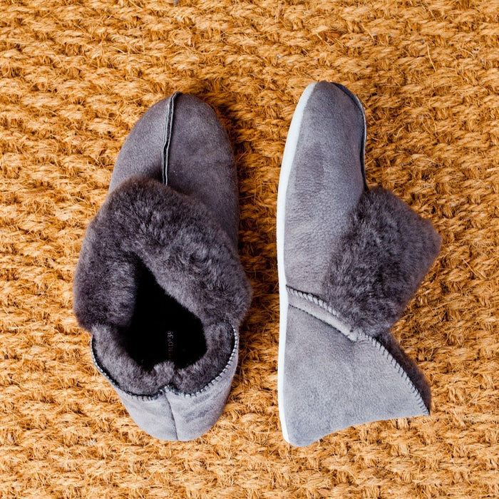 Top view of Nina Sheepskin slipper for women with a soft sole