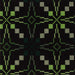 Fabric for Melin Tregwynt Vintage Star Woven Wool Cushion in Woodland. A green and deep brown/black cushion with vintage star repeating pattern.